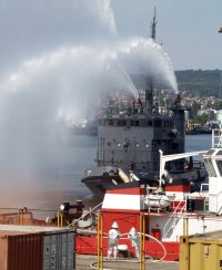 Части на пожарната са в центъра на тренировката