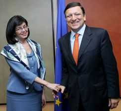 Меглена Кунева и Жозе Барозу