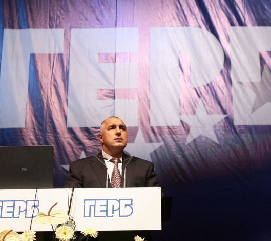 Бойко Борисов, неформален лидер на ГЕРБ на учредителното събрание на едноименната партия