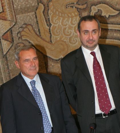 Националният прокурор на дирекция Антимафия  в Италия Пиетро Грасо и главният прокурор Борис Велчев