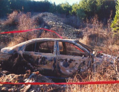 Опожареното такси на убития таксиметров шофьор от Сливен