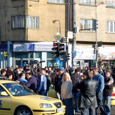 Блокада на такситата при Орлов мост