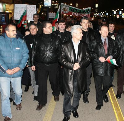 Сидеров начело на шествието за Левски