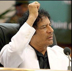 Кадафи на тържествата по случай 30-годишнината на Джамахирията