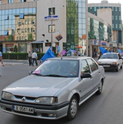 Автопохъдът на учителите в Хасково