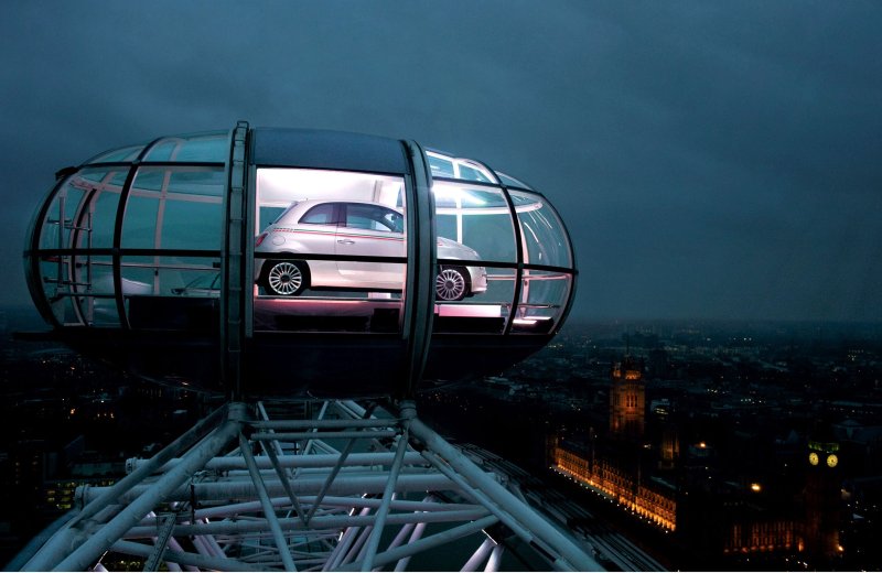 Fiat 500 се качи на виенско колело