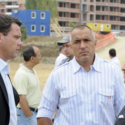Кметът на София Бойко Борисов заедно с инвеститор