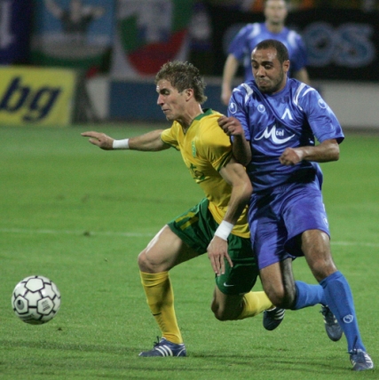 Отборите на Левски и Жилина играха на 2.10.2008 година, на стадион  Герги Аспарухов  в реванша от първия кръг на турнира за Купа