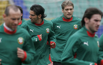 Тренировка на българските национали по футбол