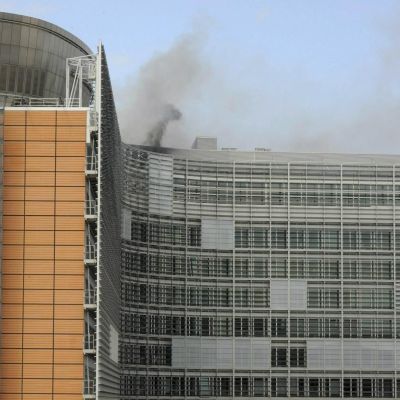 Пожар опразни Европейската комисия