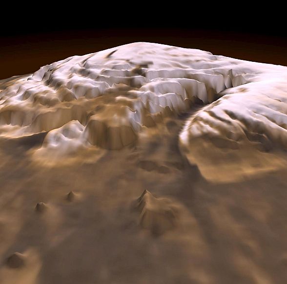 Снимка на НАСА на северния полюс на Марс