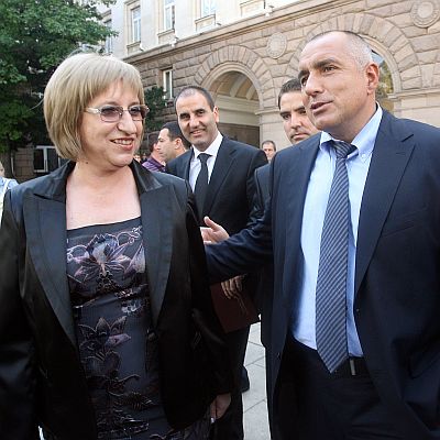 Цецка Цачева с бъдещия премиер Бойко Борисов