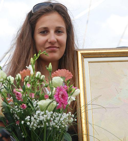 Кръстницата на ветрохода Михаела Лазарова