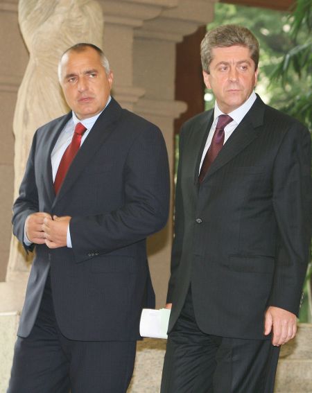 Премиерът Бойко Борисов и президентът Георги Първанов