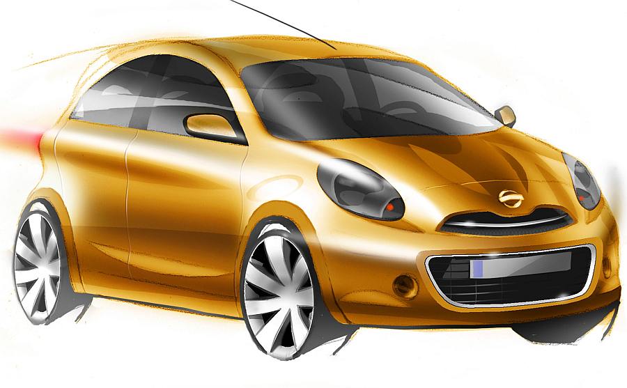 Nissan показа скици на нов компактен автомобил