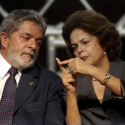 Бразилския президент Луис Инасио Лула да Силва и Дилма Русеф