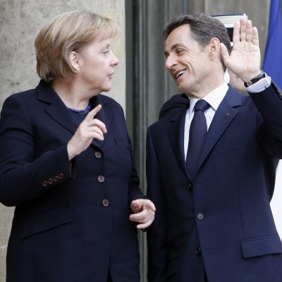 Меркел и Саркози празнуват заедно