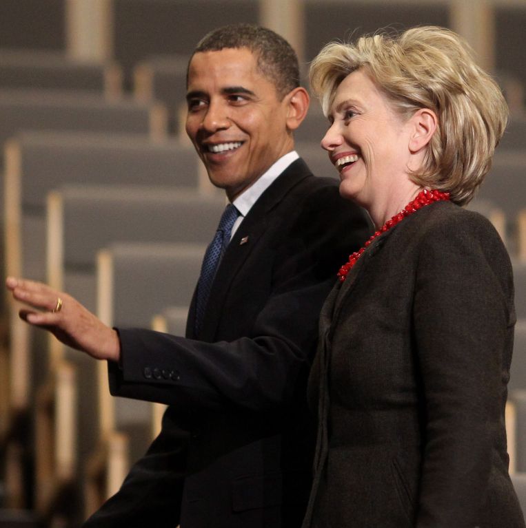Хилъри Клинтън и Барак Обама