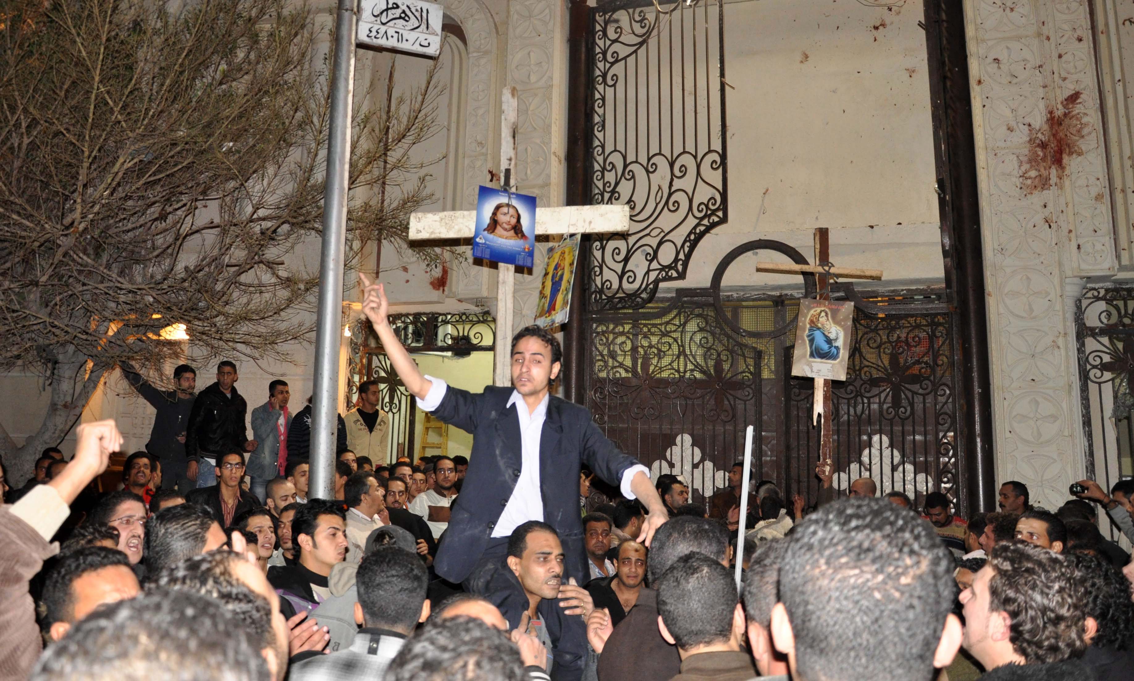 Кръвопролитието в Александрия предизвика протеста на хиляди християни по улиците на града