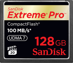 SanDisk Extreme Pro побира 128 гигабайта и поддържа скорост на четене до 100 Mbps
