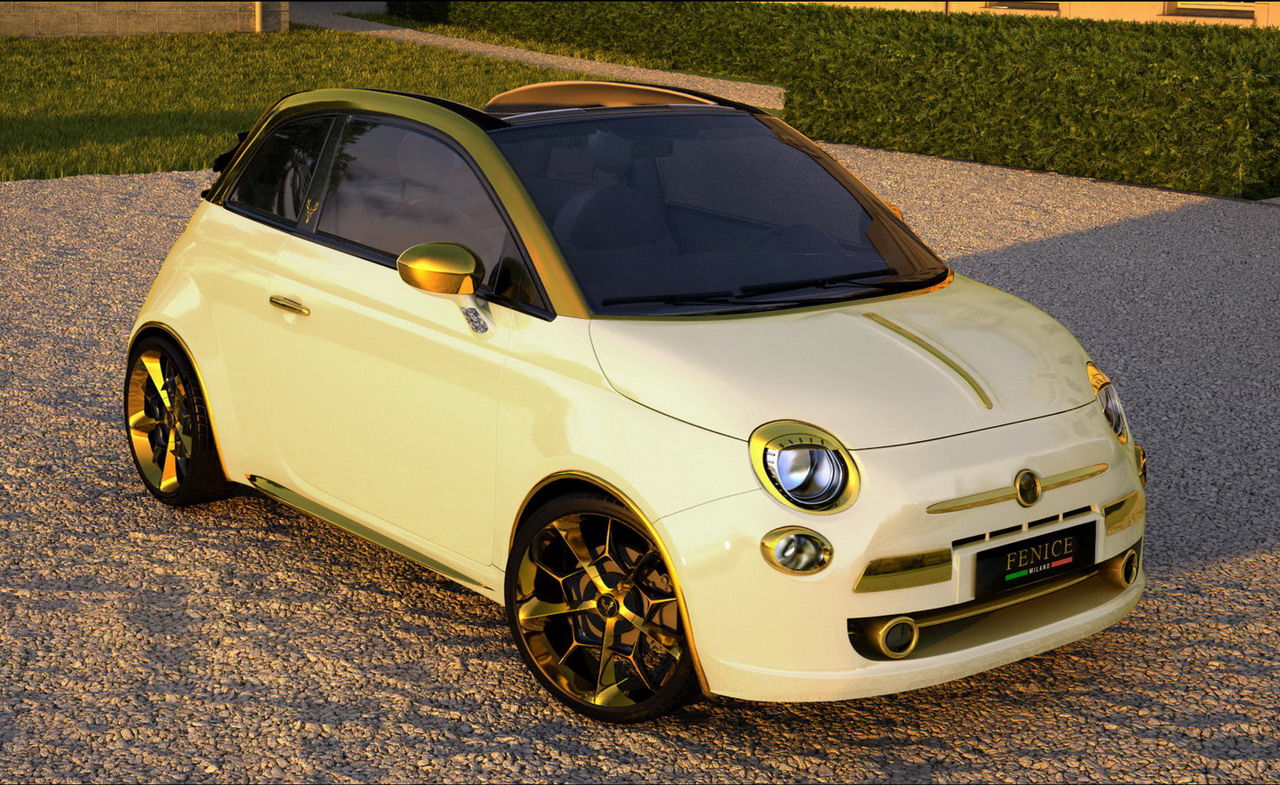 Китаец си купи златен Fiat 500C Abarth за €500 000