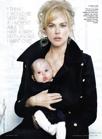 Никол Кидман с дъщеря си за Vanity Fair