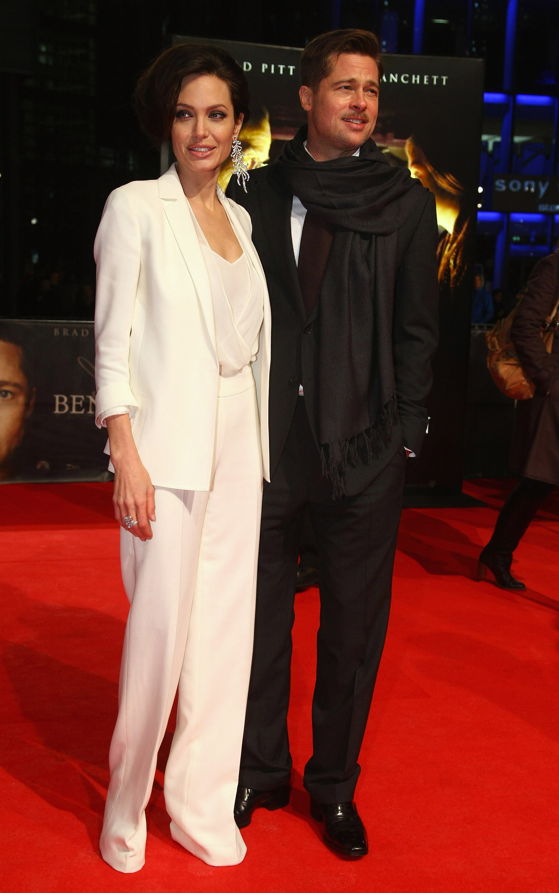 Анджелина Джоли с Брад Пит на берлинската премиера на 'Странният случай с Бенджамин Бътън'