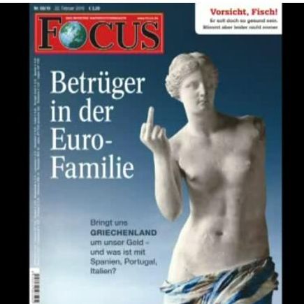 Скандален колаж изпрати германското списание ”Фокус” на съд в Атина