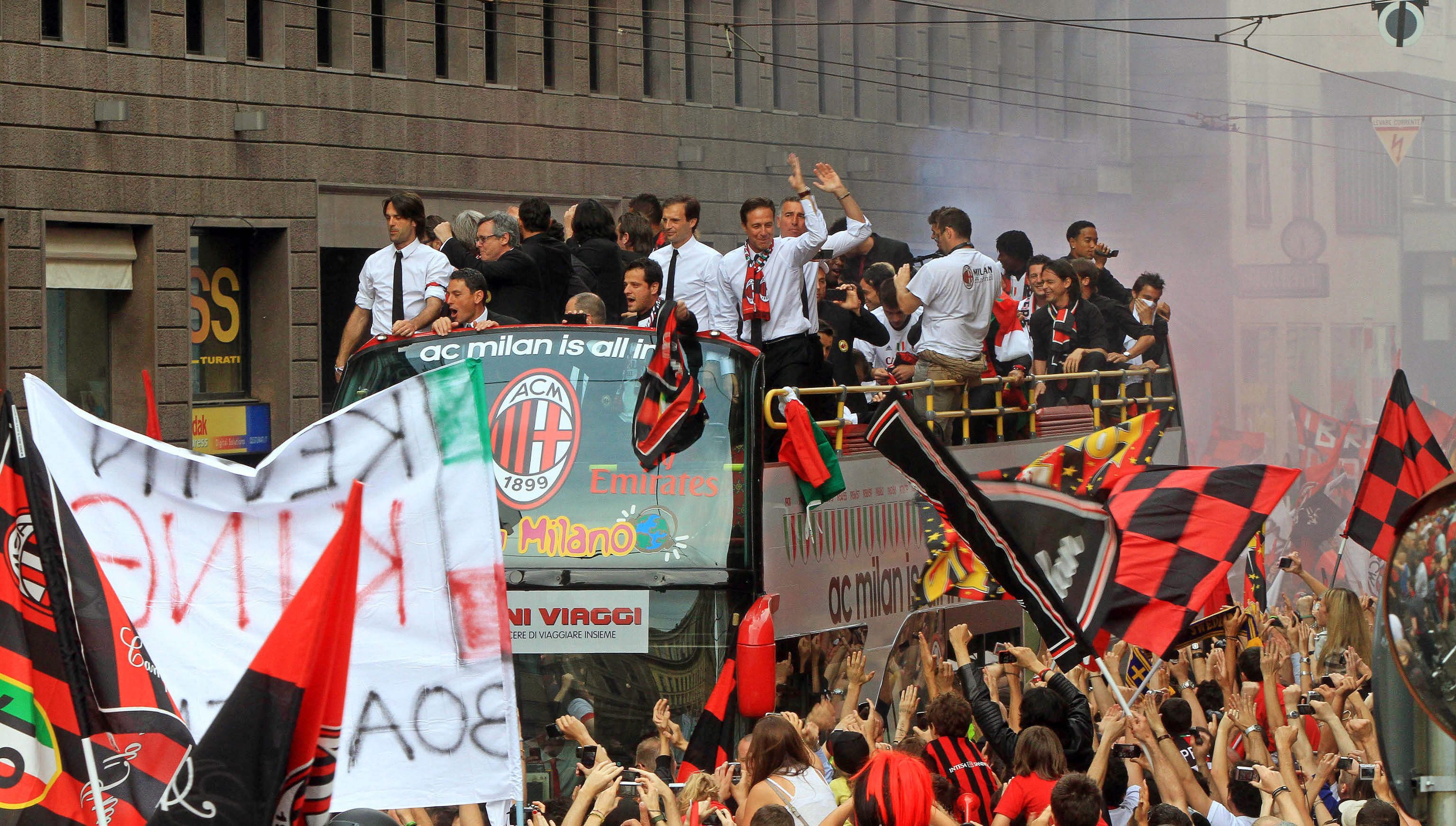 Коронясаха Милан като шампион на Италия