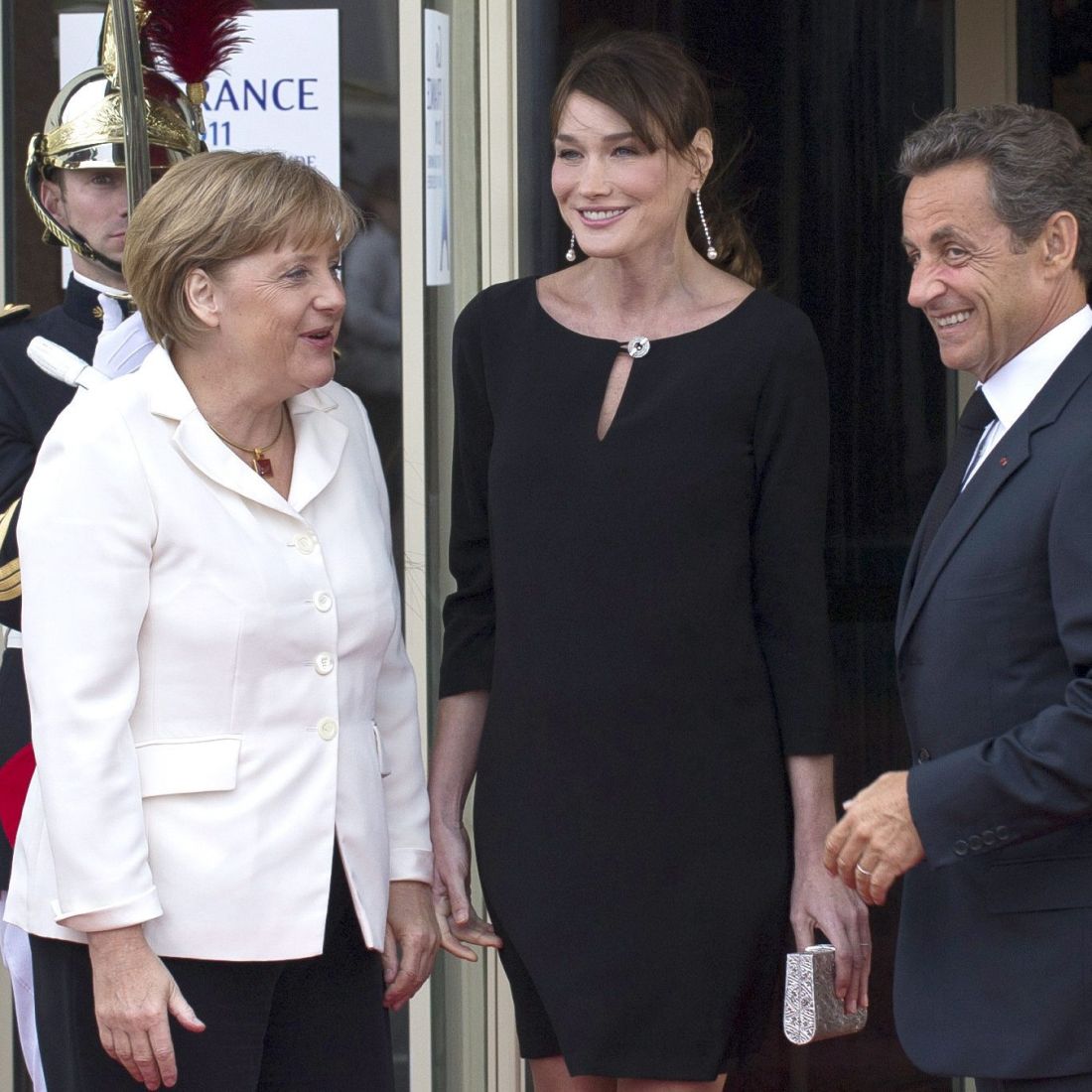 Ангела Меркел със сем. Саркози