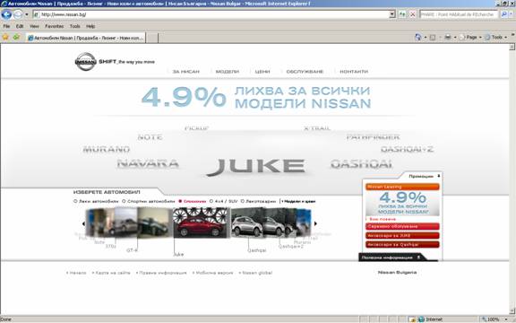 Сайтът на Nissan с първо място в конкурса ”Български награди за уеб”