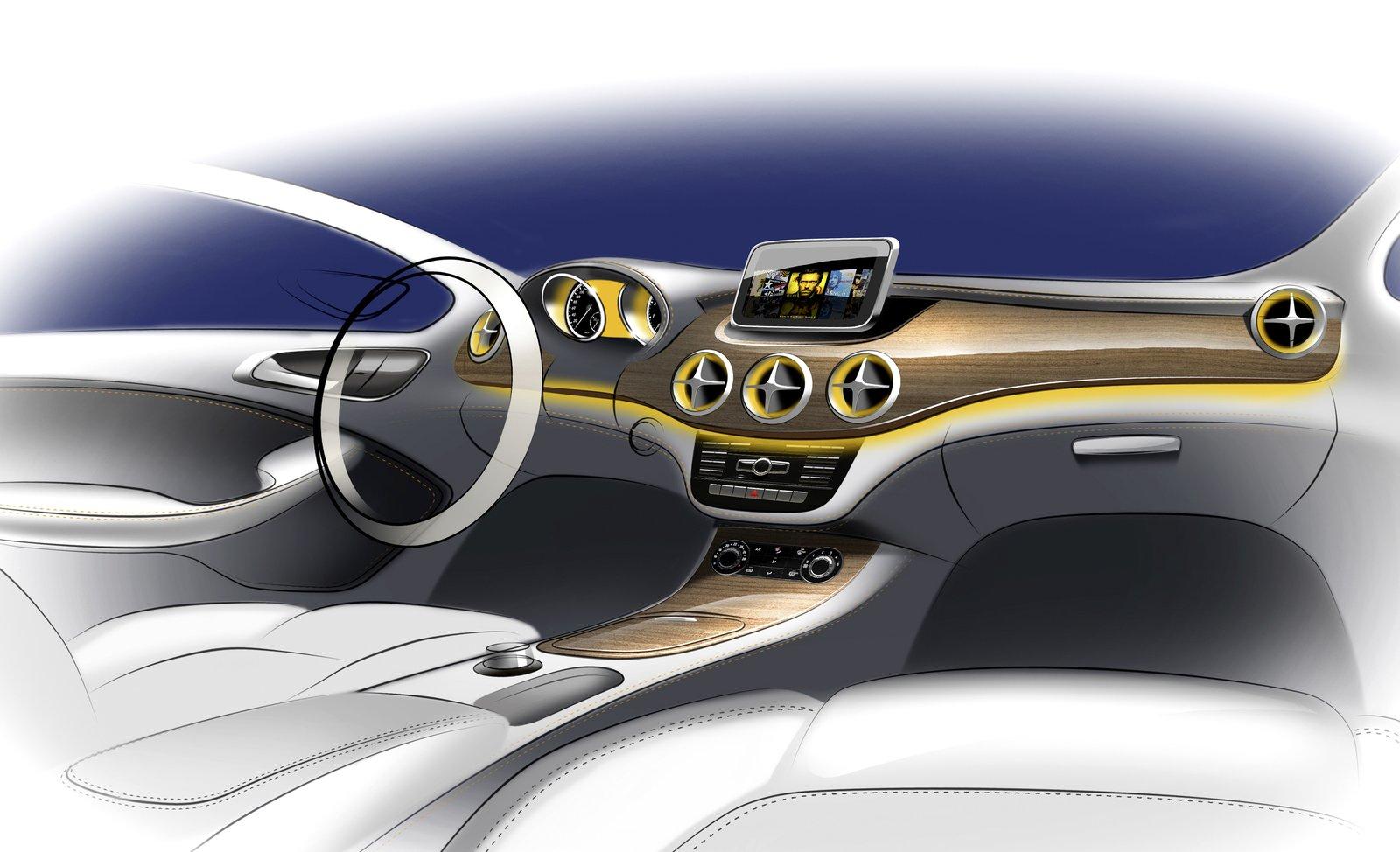 Снимки на интериора на новата B-Class