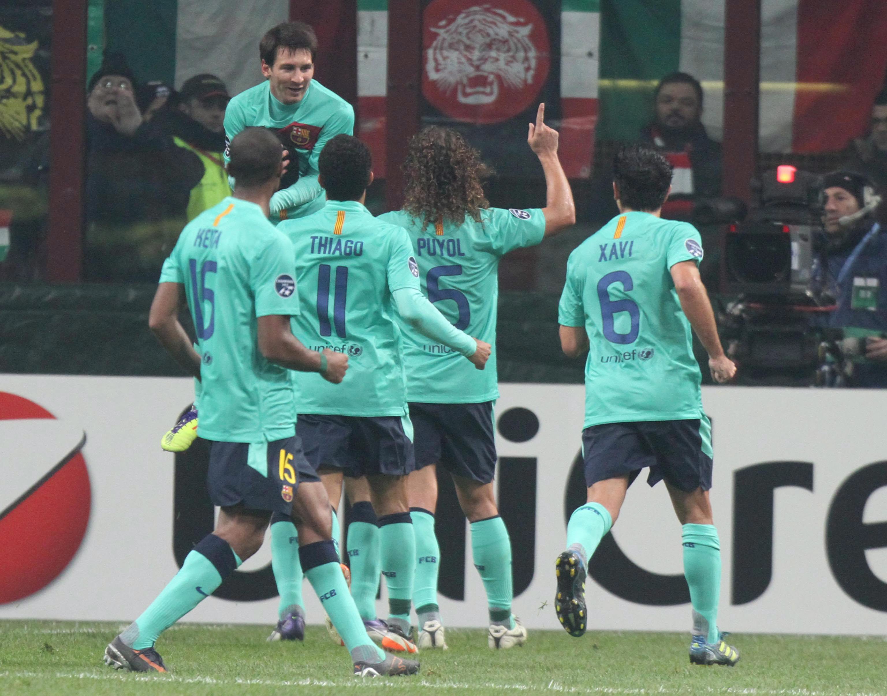 арселона се наложи с 3:2 над Милан и спечели своята група Н с актив от 13 точки