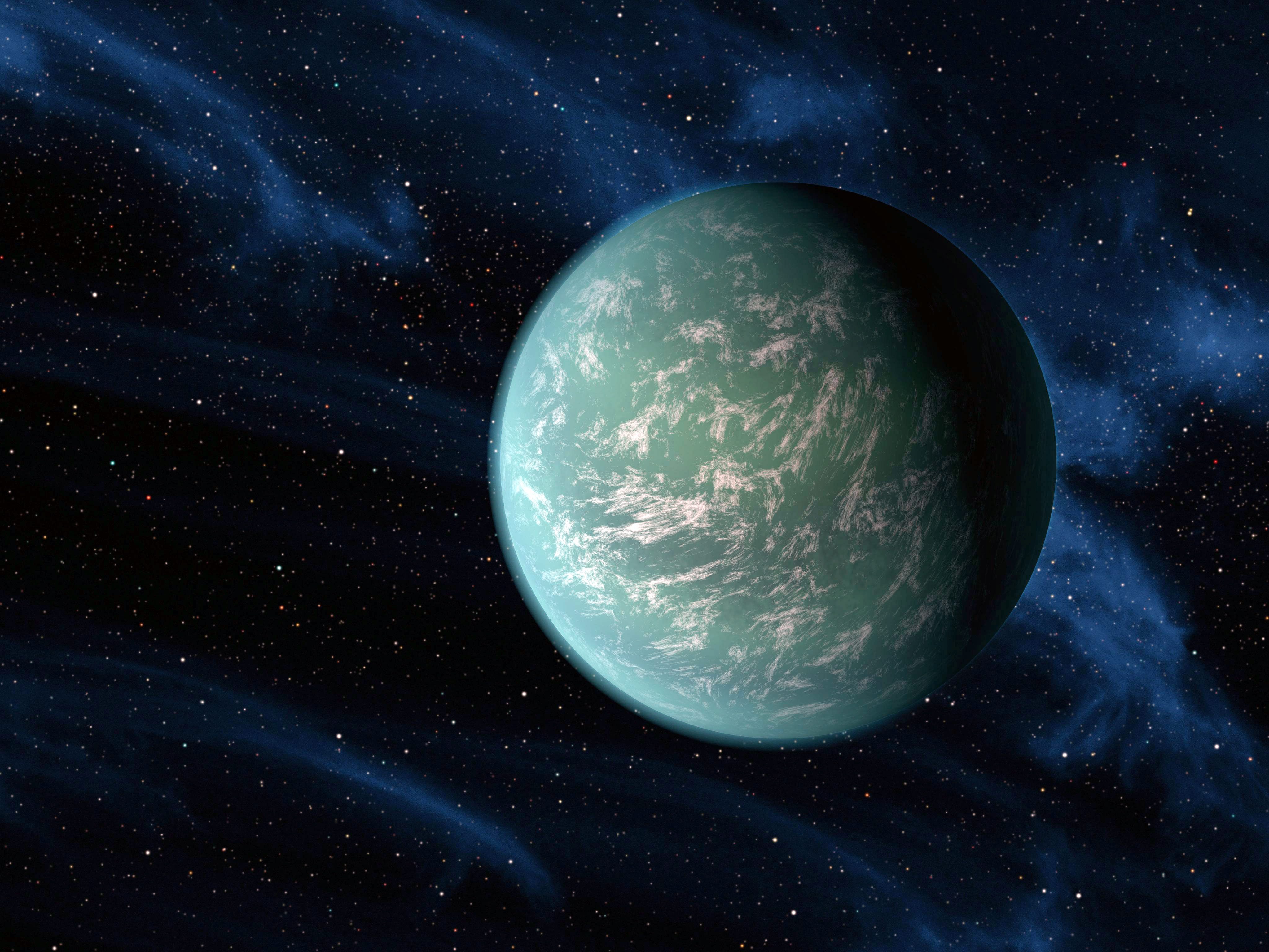 Планетата, наречена Кеплер-22Б, има нужните условия за живот (художествена интерпретация)