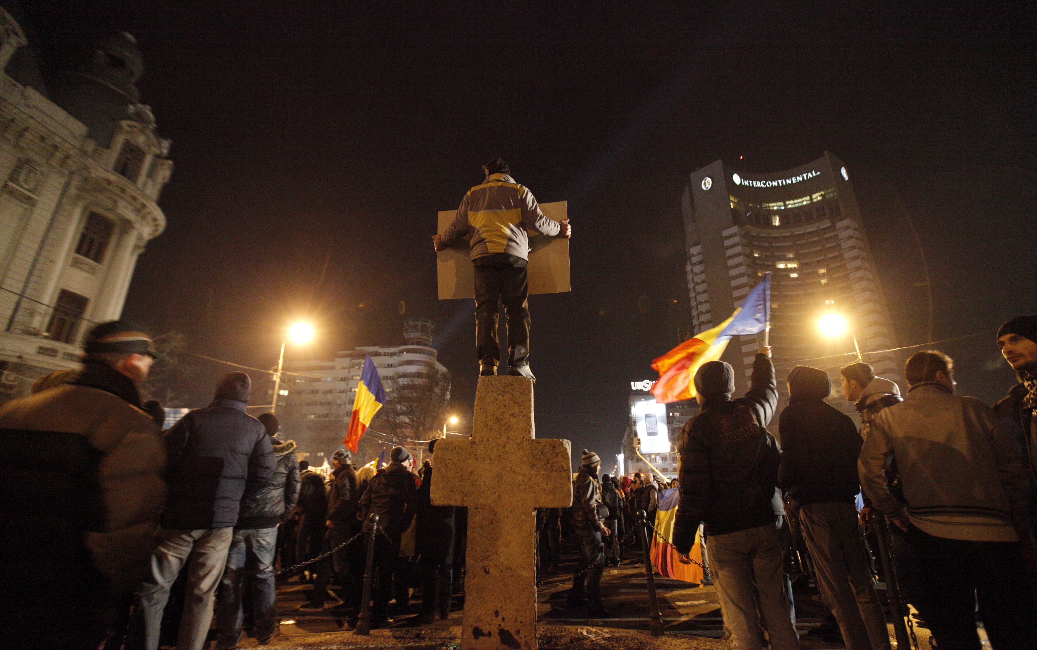 Сблъсъци с полицията на протестите в Румъния