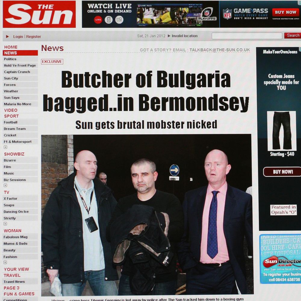 Издирван български гангстер е заловен във Великобритания по сигнал от вестник ”Сън”