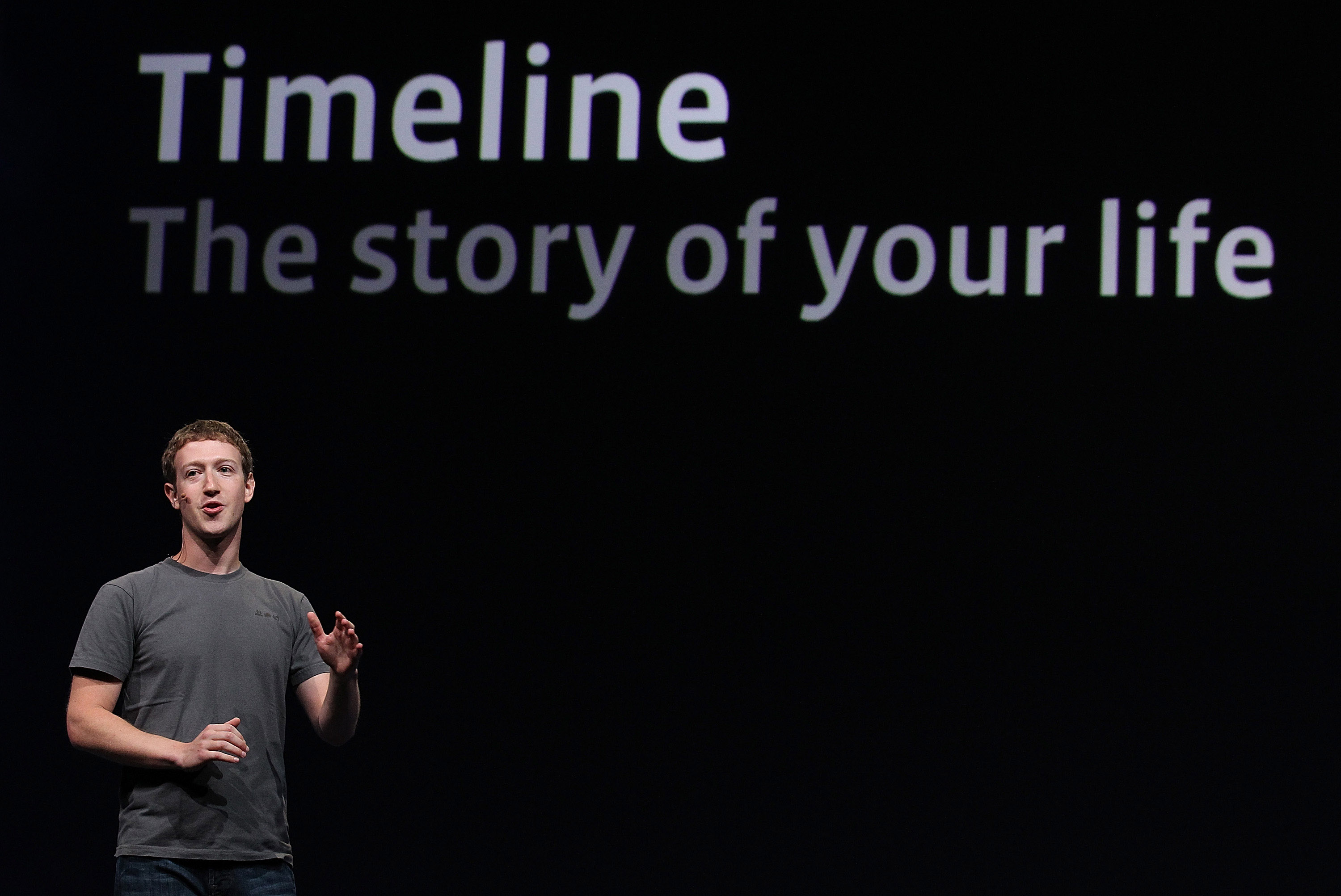 Марк Зукърбърг представя функцията на Facebook Timeline