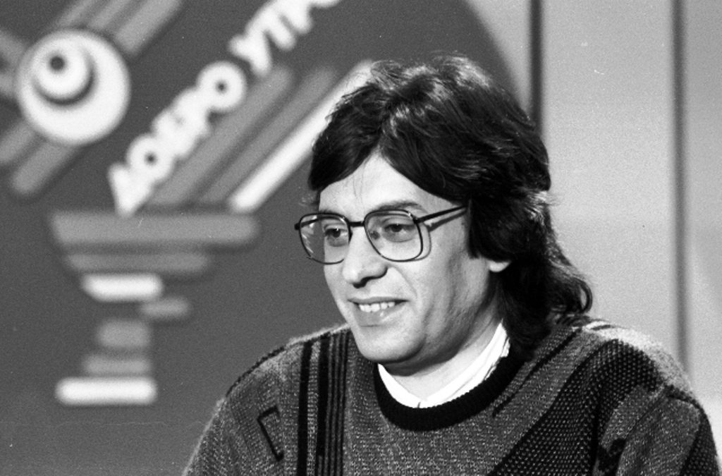 Александър Авджиев в студиото на ”Добро утро” през 1992 г.