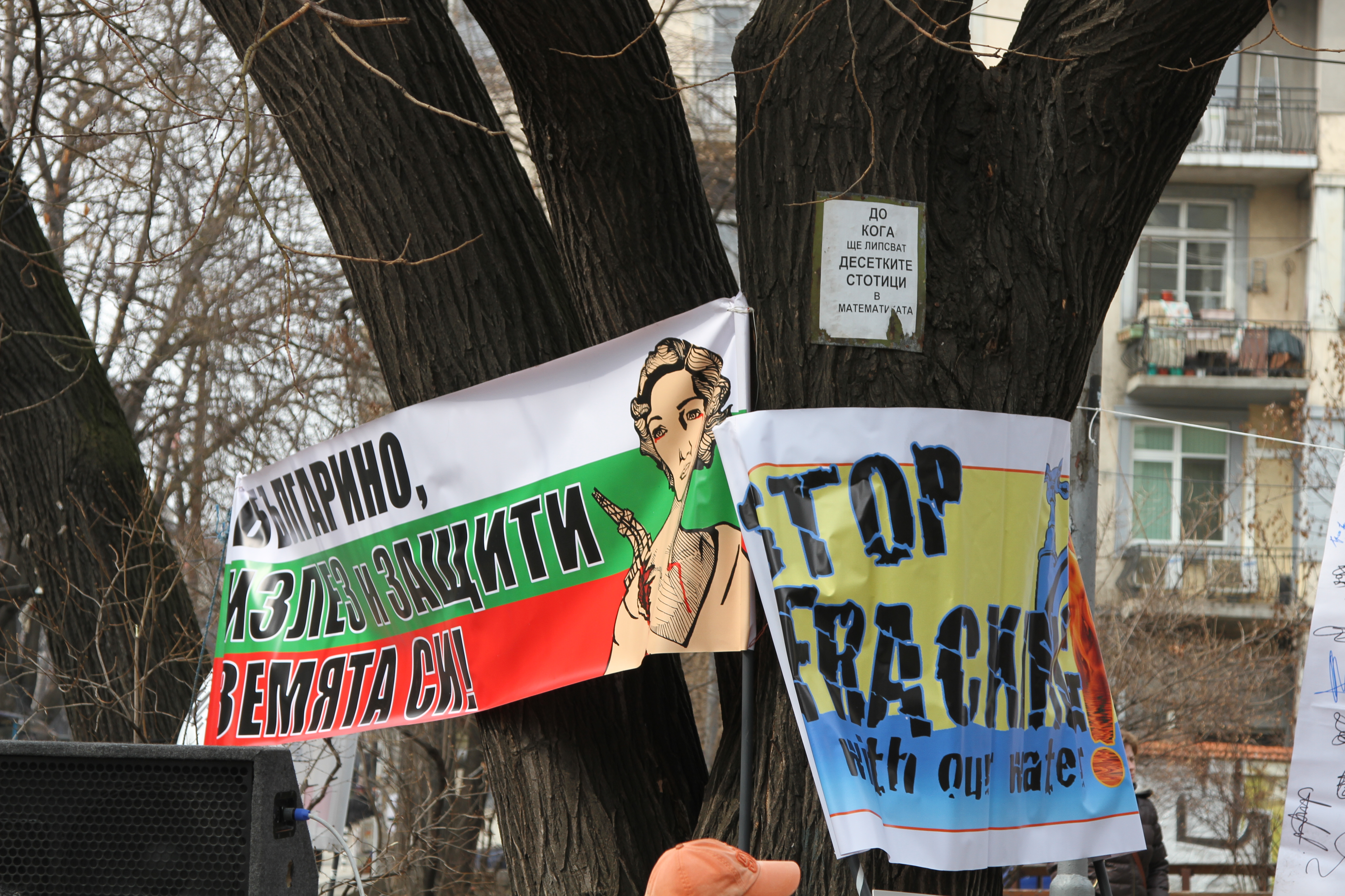 Демонстрантите призоваха и други да излязат и да защитят земята си