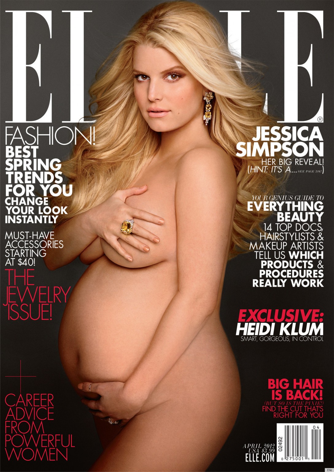 Бременната Джесика Симпсън пред Elle