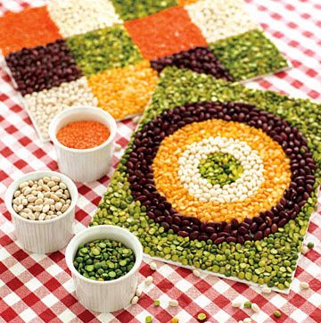 Декоративна мозайка от семена