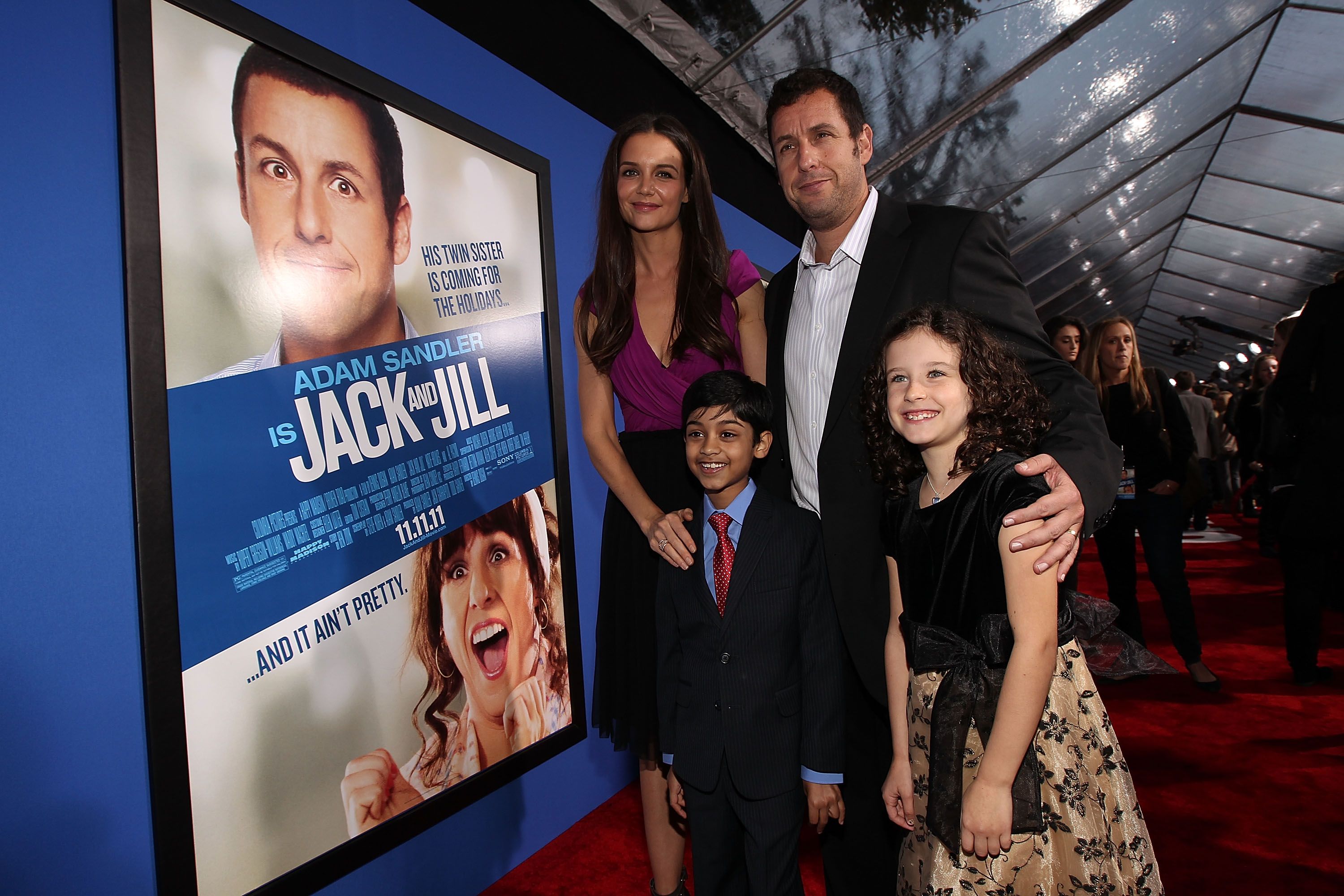 Адам Сандлър и Кейти Холмс на премиерата на ”Джак и Джил”