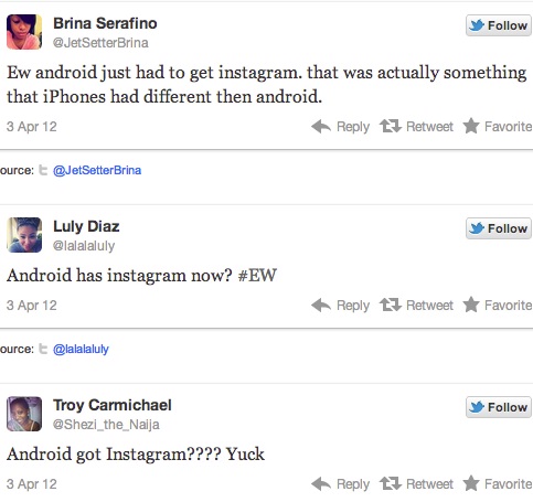 Реакции на собственици на iPhone, след появата на Instagram за Android