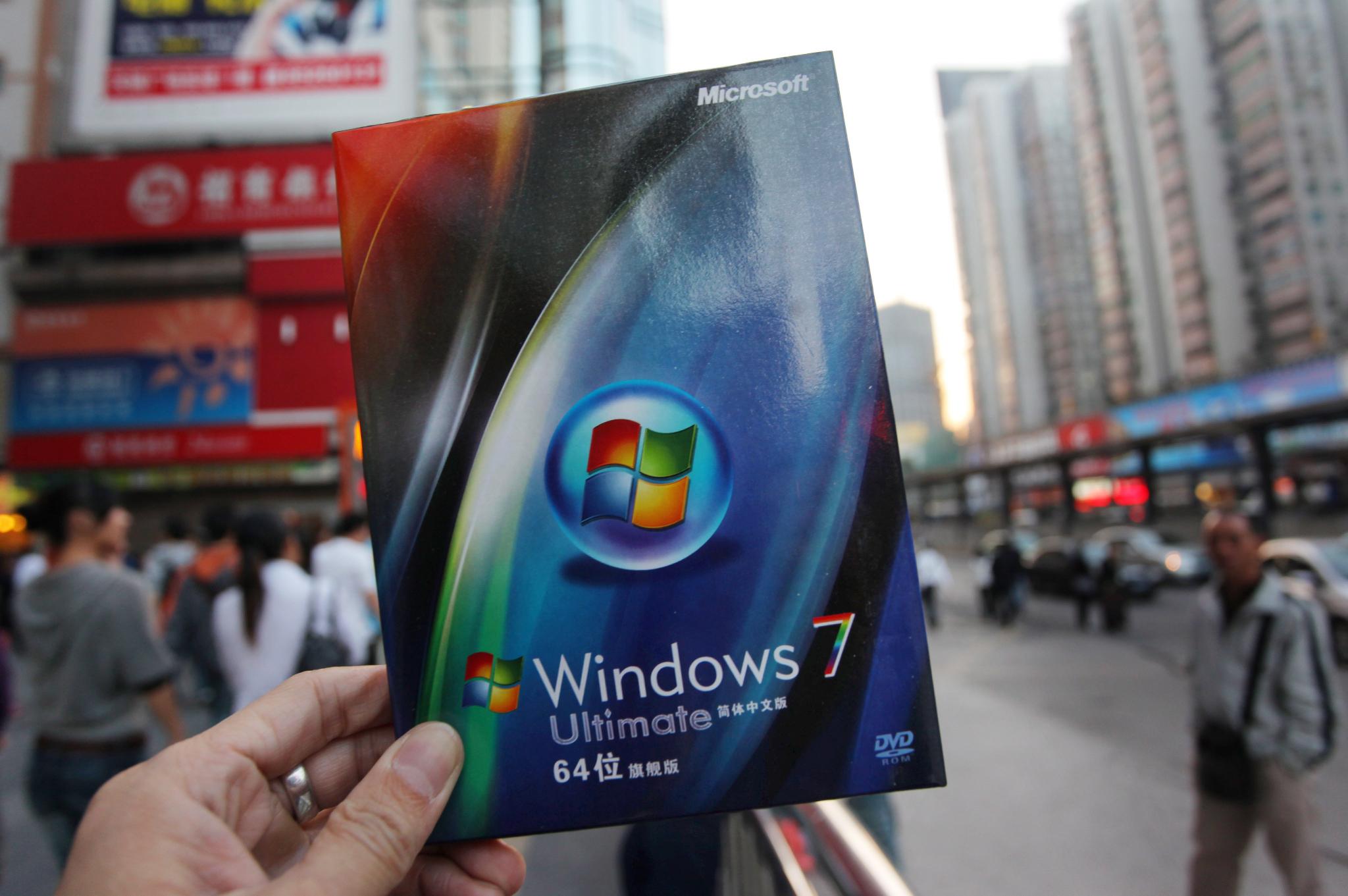 Пиратско копие на Windows 7 в Китай