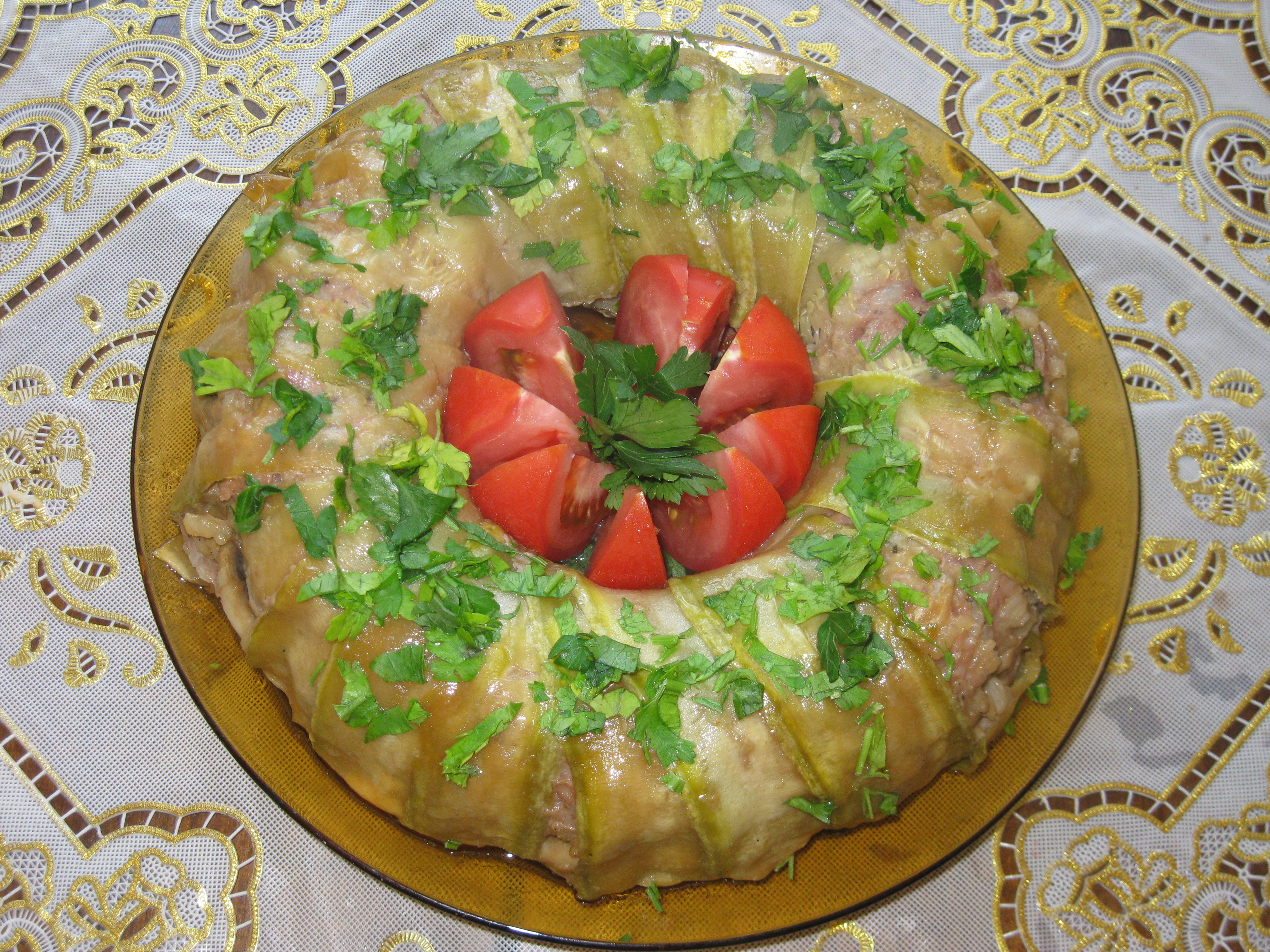 Венец от тиквички с вкусна плънка