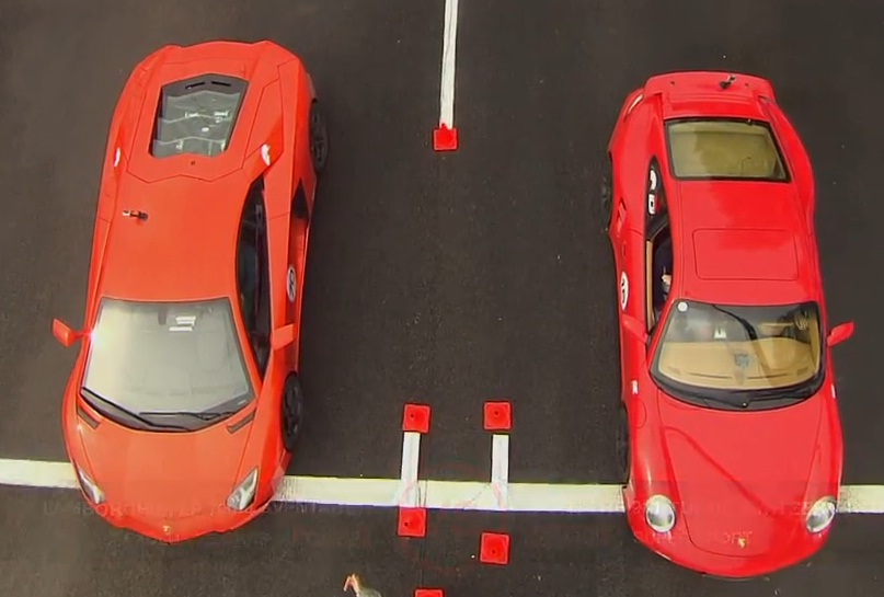 Porsche 911 Turbo премери сили с Aventador (видео)