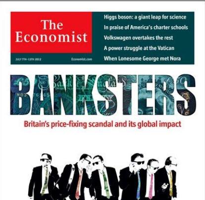 Корицата на The Economist, посветена на банковия скандал