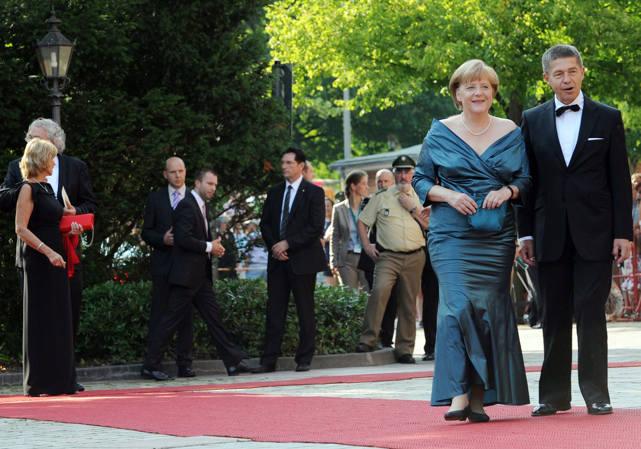 Ангела Меркел със съпруга си Йоахим Зауер