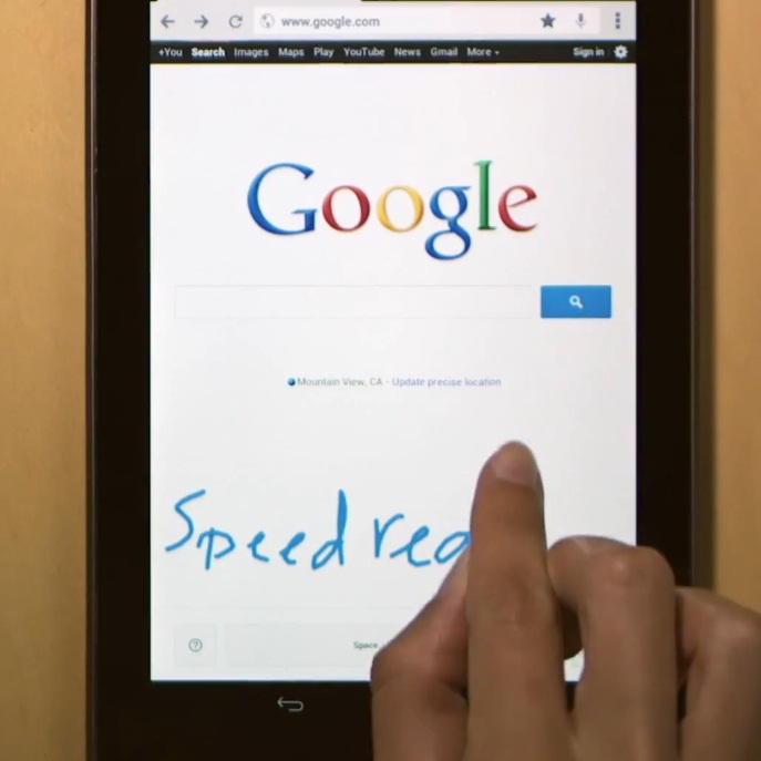 Google въведе ръкописно търсене (видео)