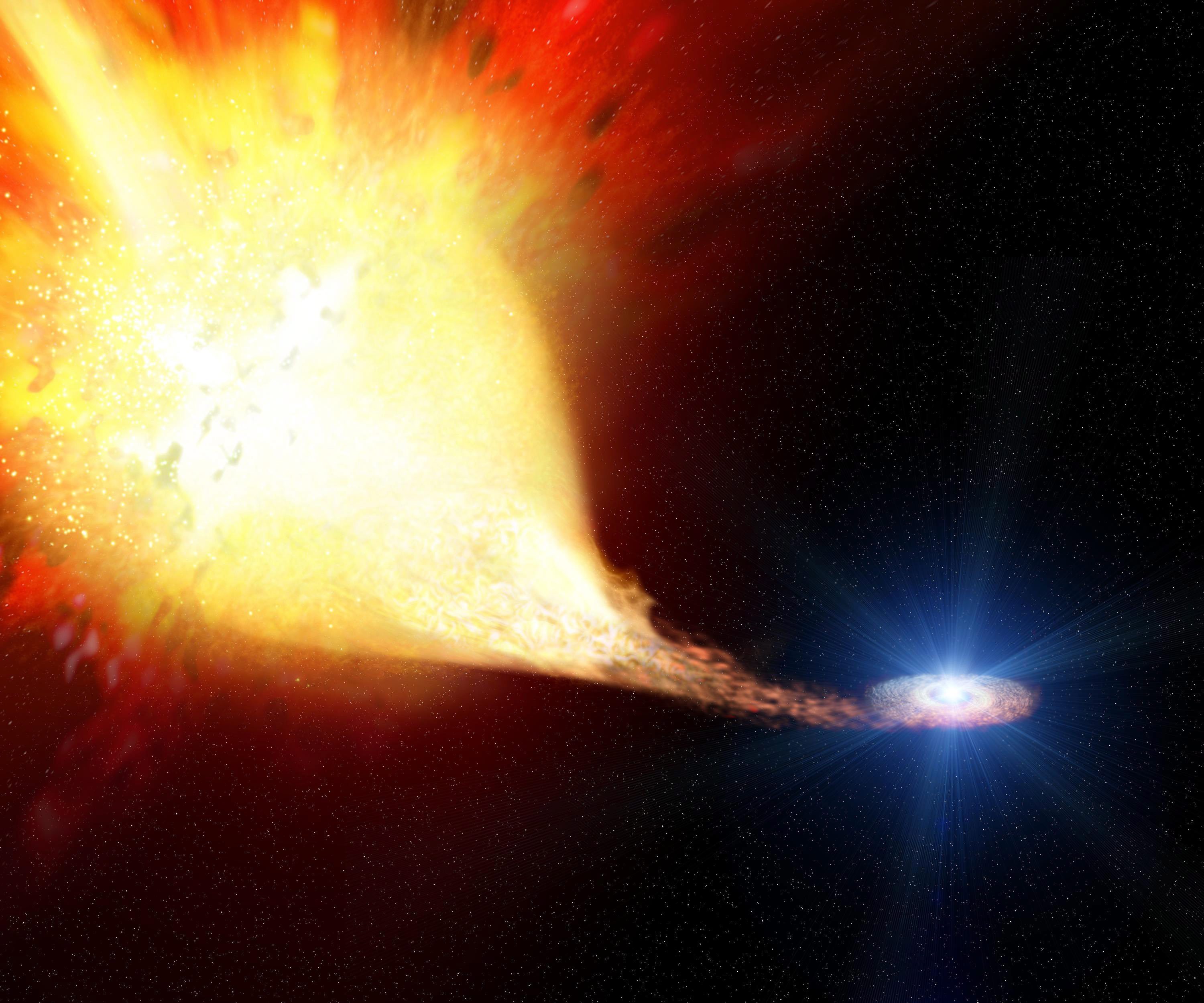 Избухването на свръхновата е станало само 1,6 милиарда години след Големия взрив